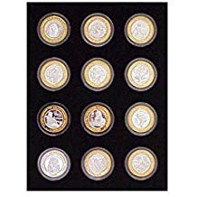 Black Silver Strike Display Insert for 12 Silver Strikes Casino Coins (Not Included)