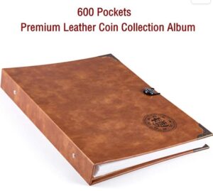 600-Pocket Coin Collection Holder Book Album for Collectors Coin Collection Organizer Storage Box Case Supplies
